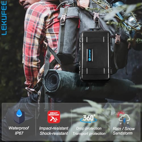 Lekufee Travel Waterproof Hard Case Compatible with DJI Osmo Pocket 4, DJI Osmo Pocket 3/Creator Combo/Power Expansion Combo/Vlogging Camera and Accessories(Case & Bag Only)