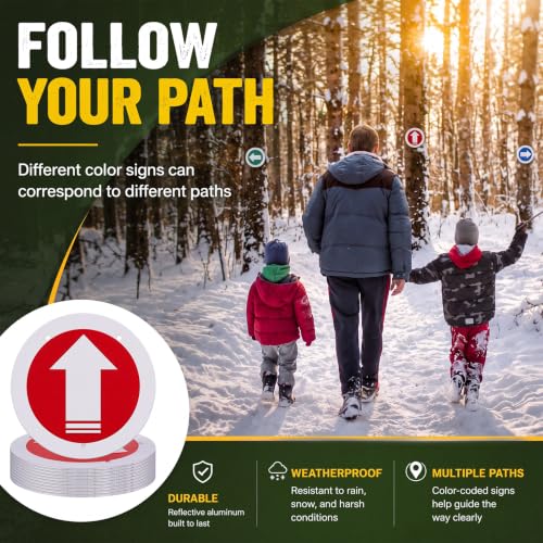 Amylove Reflective Trail Marker | Bright Trail Marking Reflectors for Hunting Hiking Driveway Camping Walking Backpacking Outdoors
