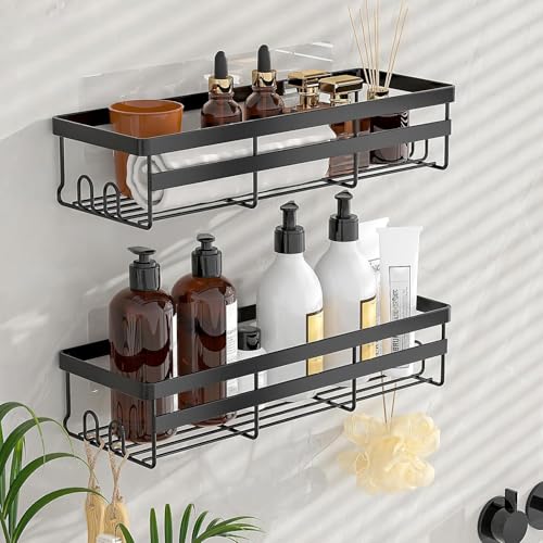 WOWBOX 2 Pack Adhesive Shower Caddies, No Drill Bathroom Shelves, X-Large - size: X-Large
