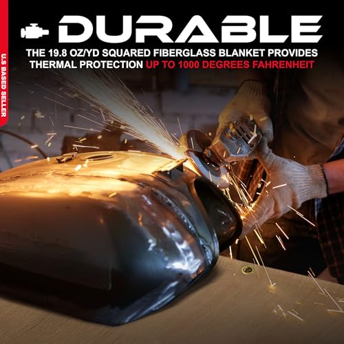 ABN Fiberglass Welding Blanket Fireproof 1 Pack - 6x8 ft High Temp Insulating Welding Blanket for Smoker - size: 6 x 8 Feet