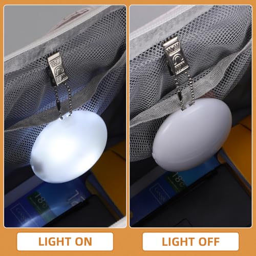 Mobestech Touch Sensor Purse Led Light Handbag Light with Clip Automatic Night for Backpack Suitcase Purse 2.55X2.55X0.31in Easy Item Finding