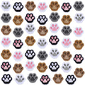 Hotop 48 Pcs Paw Print Iron on Patches for Outdoor Hats - style: Paw Print