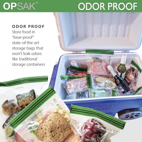 LOKSAK - OPSAK Odor Proof Dry Bags for Backpacking, Hiking and Storage- Resealable and Reusable Storage Bags (2 Pack - 12 Inch x 20 Inch) - size: 12 x 20 inch - 2 pack