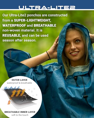 FROGG TOGGS Ultra-lite2 Waterproof, Breathable Rain Poncho - color: Pink, style: Adult
