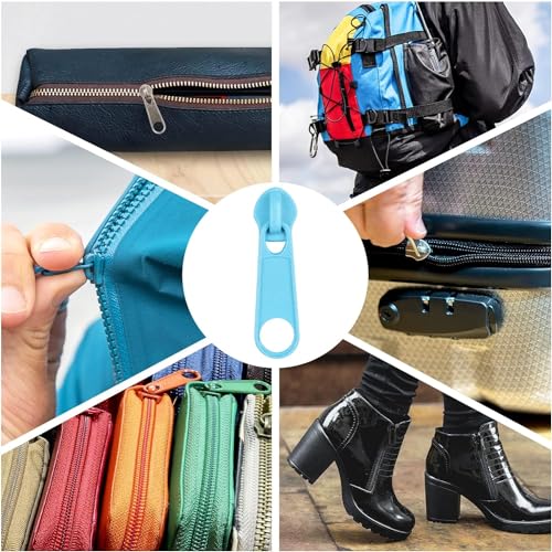 DOITEM 96Pcs Zipper Repair Kit - 12 Colors, 3# Zipper Pulls, Rescue Kit for Clothing, Jackets, Purses, Luggage, Backpacks - color: #3 Zipper Pull 96PCS