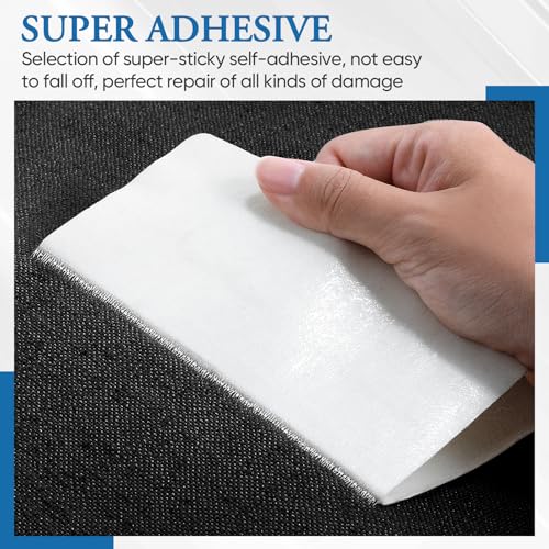 Canvas Repair Patch 5.5 x 8 Inches 6Pcs Self-Adhesive Waterproof Canvas Patch Kit for Repairing Tents,Sofas,Boat Covers,Camping Chair,Awnings,Car Seats. (Black) - color: Black, size: 5.5"×8"