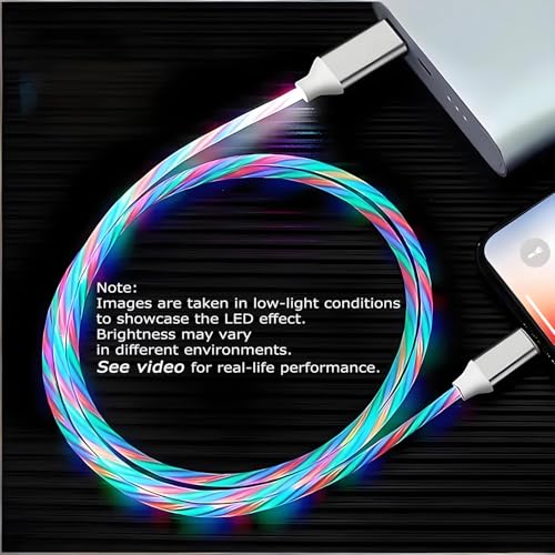 Camping Car Multi Charging Cable, USB C to USB C RGB Breathing 3 in 1 Fast Charging Cable for iPhone 15 Series, iPad mini 6 S24 S23 Laptops MacBook iPad Camping String Lights[ NOT Fast Charging] - color: Grey