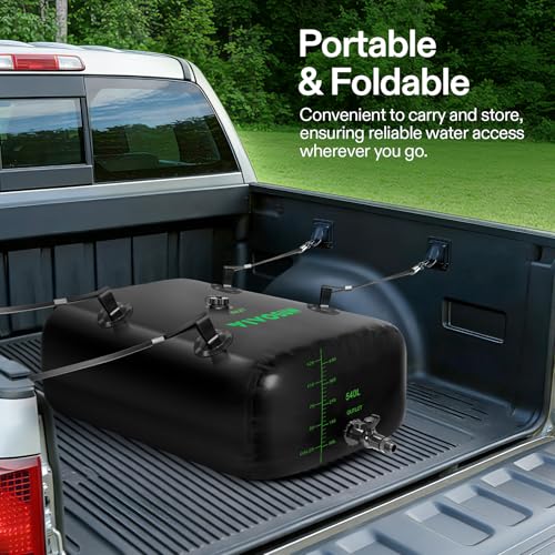 VIVOSUN 540 L/143 Gal Water Storage Bladder, Water Tank, Water Storage Bag | Foldable and Portable Water Tank Containers for RV, Camping, Garden, Irrigation, Drought Resistance, Firefighting - size: 143 Gallon