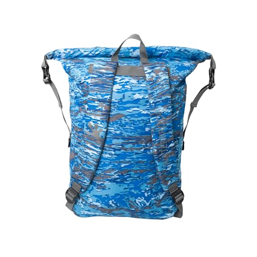 geckobrands Lightweight 30L Waterproof Backpack - Lightweight Watertight Outdoor Bag Hiking Traveling Light Water Activities - color: Ocean Geckoflage