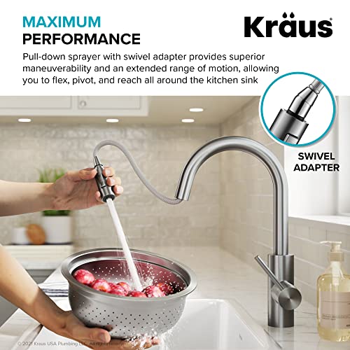 KRAUS Spot Free Stainless Steel Pull Down Kitchen Faucet KPF-2620SFS - color: Spot-Free Stainless Steel, style: Pull Down Faucet