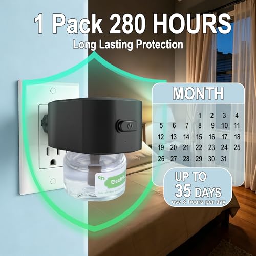 Electric Mosquito Repellent Device, Plug in Mosquito Repellent Indoor Use, Mosquito Repeller Device for Home Living Room Bedroom Office Kitchen Hotel