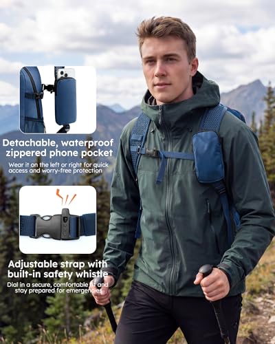 Small 20L Foldable Hiking Daypack for Men Women – Ultra Lightweight Tactical Packable Backpack for Travel, Camping Outdoor, Blue - color: Blue