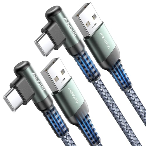 AINOPE USB A to USB C Cable Short 3. 3FT 2-Pack Fast Charging Carplay Cord - color: Grey, size: 3.3FT+3.3FT