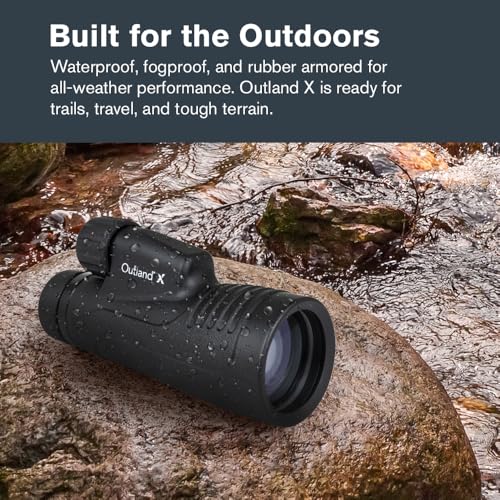 Celestron – Outland X 10x50 Monocular – Includes Smartphone Adapter – Large 50mm Objective Lens – Multi-Coated Optics – BaK-4 Prism –Waterproof & Fogproof – Tripod Adaptable – Belt Case Included - size: 10x50 Monocular