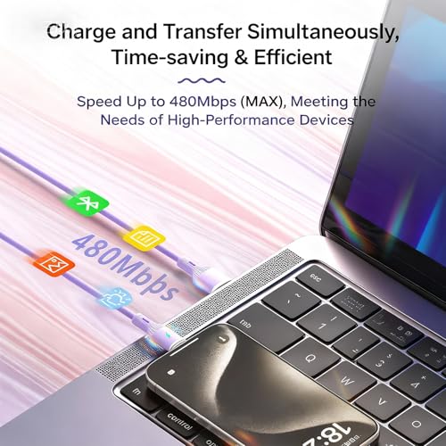 USB Cable PD Fast Charger(A TO C Rubber Purple)Mobile phone data cable,charging cable, supports data transfer,39-inch,soft liquid silicone material，compatible with almost all Type-C devices. - color: USB A TO C Rubber Purple