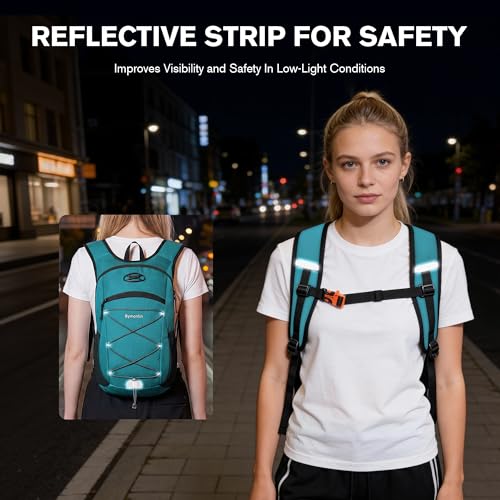 Ultra-Light Soft Hiking Daypack With Cushioned Breathable Back Panel | Sports Backpack, 15L, Green - color: Green, size: 15L