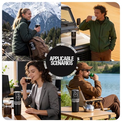 Portable All-in-One American Coffee Maker with Electric Grinder