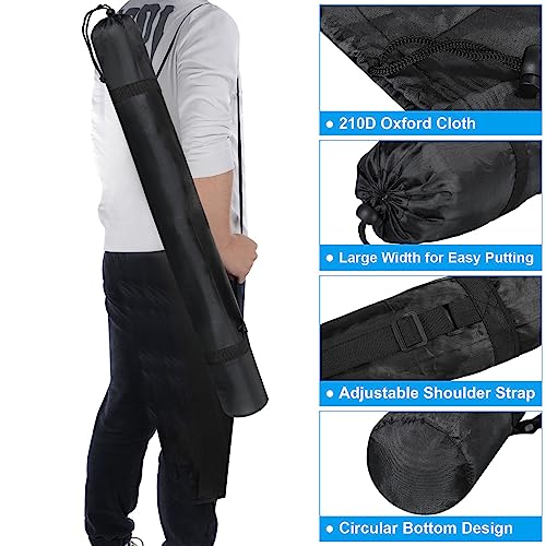 PATIKIL 39 Inch Tripod Monopod Case Bag, Nylon Camping Foldable Foldable Tripod Carry Case Storage Bag with Shoulder Strap for Outdoor Travel, Black - size: 39 Inch