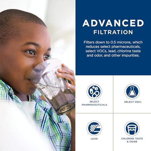 GE Icemaker & Refrigerator System, Exterior Connection, Ice for Beverages, Reduce Chlorine Taste & Odor for Better Water, Replace Every 6 Months, GXRLQK - size: 1 Count (Pack of 1), style: GXRLQK