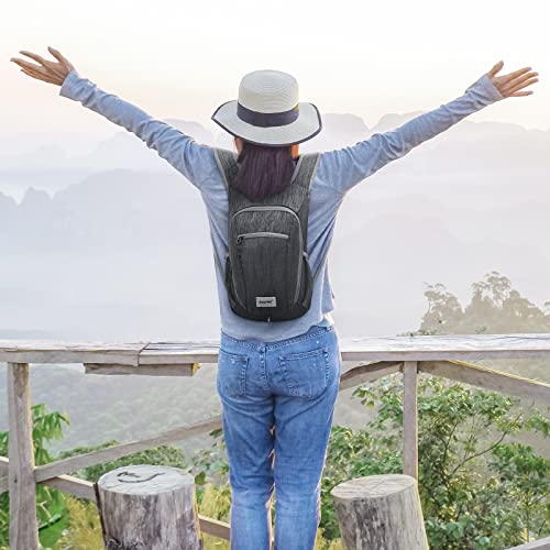 G4Free 10L/15L Hiking Backpack Lightweight Packable Hiking Daypack Small Travel Outdoor Foldable Shoulder Bag - color: Black, size: 15L