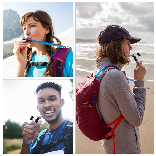 FRTKK 2L/3L Hydration Bladder, Leak Proof Water Bladder for Hydration Pack, BPA Free Wide Opening Ergonomic Shape Water Reservoir for Running Hiking Cycling Camping - color: Blue - 3L