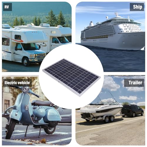 Sanpyl 100W 12V Solar Panel Kit, Portable Monocrystalline Silicon Solar Panel with Controller for Travel Outdoor, IP67 Water Proof, for RV Boat Trailer Automotive