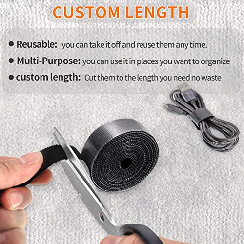 IFNOW Hook and Loop Tape 32FT Reusable Fastening Tape Cable Ties Double-Sided Hook-and-Loop Cable Management Tie (White, 0.8IN) (Pack of 2) - color: White, size: 0.8"/32FT,1PCS (Pack of 2)