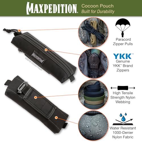 Maxpedition Gear Cocoon Pouch, Black, Medium