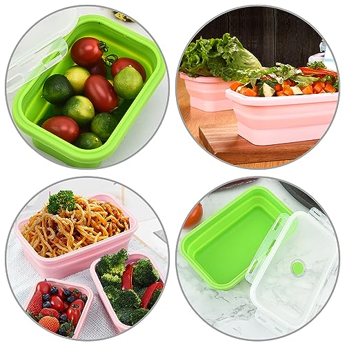 Alimat PluS 16.9oz Silicone Collapsible Food Storage Containers 3 Pack - color: 16.9oz, 3pcs, Multicolor