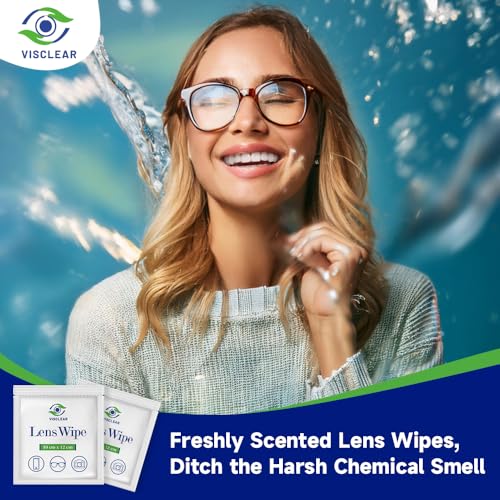 Lens Wipes for Eyeglasses, 100 counts, Ocean Scent, Individually Wrapped, Glasses Wipes, Safe for Eye Glasses,Camera Lens & Electronic Screens - size: 1 Count (Pack of 100)