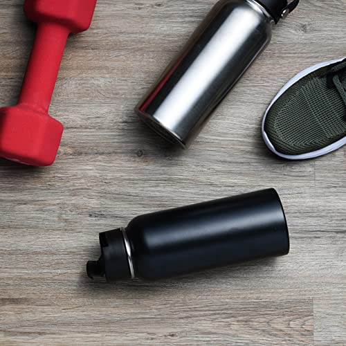 32 oz Insulated Water Bottle with Straw Lid, Stainless Steel - color: Midnight Black, size: 32 Ounces