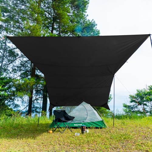 GEERTOP 17 x 10 ft Camping Tarp, Waterproof Rain Fly - color: Charcoal Grey