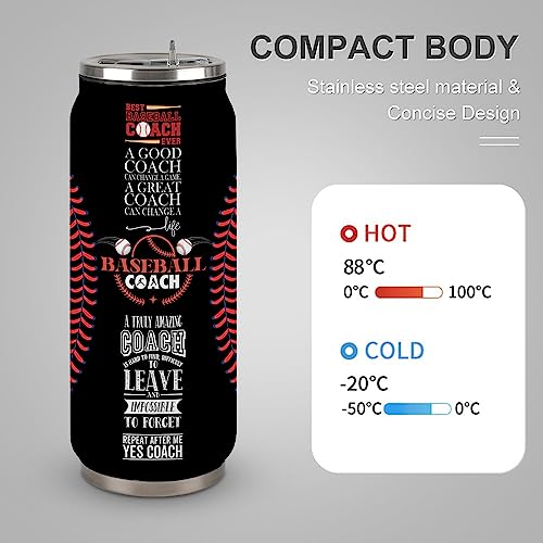 17 Oz Stainless Steel Baseball Coach Travel Tumbler, 500ml/17oz - color: Baseball Coach