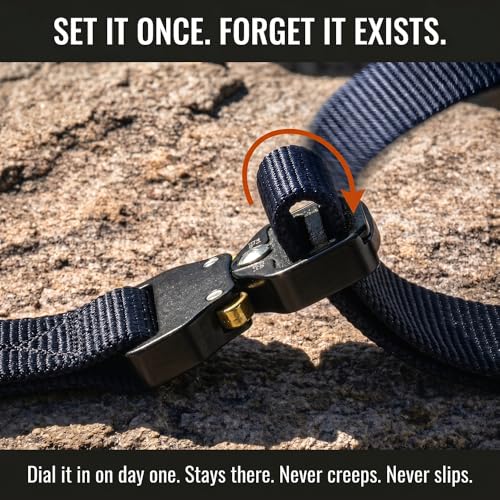 Warsong Tactical Belt, Nylon Web Belt, Quick-Release Metal Buckle - color: Blue, size: Length size: 46" - 50"