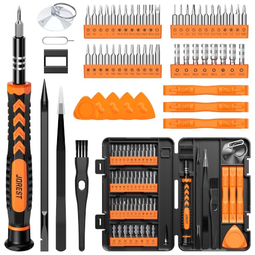 JOREST 59Pcs Small Precision Screwdriver Set with Torx T5 T6, Mini Tool Kit | Magnetic Electronic Repair Tool Kit for Macbook, Computer, Laptop, Phone, PS5, Xbox, Switch, Eyeglasses, Watch, Ring Doorbell - style: 59 in 1 CRV