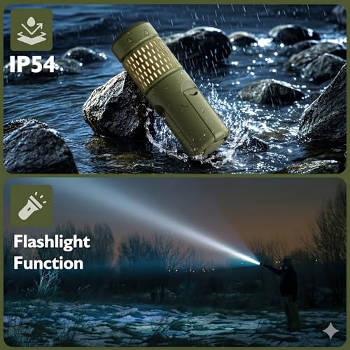 Camping Lights, Rechargeable Collapsible Camping Lanterns | Portable Flashlights, Camping Light for Tent, Emergency, Outdoor, IPX5 Waterproof - color: Military Green