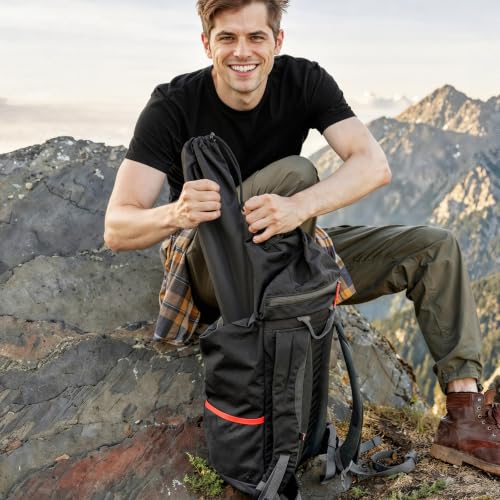Xxerciz Trekking Poles Carrying Bag, Lightweight Collapsible Hiking Poles Storage Bag with Drawstring, Adjustable Shoulder Strap, Portable Water Resistant Travel Case for Folding Walking Sticks