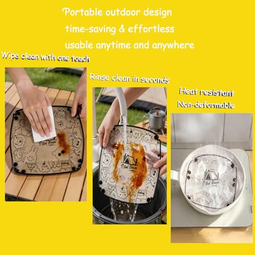 Collapsible Camping Tableware Set - 6 Pack Foldable Cups, Bowls & Plates Combo with Utensils, Lightweight, Portable, Easy to Clean & Heat Resistant for Picnic, Hiking, Travel, RV