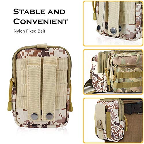 Utility Pouch Gadget Belt Waist Bag with Cell Phone Holder for Compact Carry Waist Pack - color: 5.Camouflage