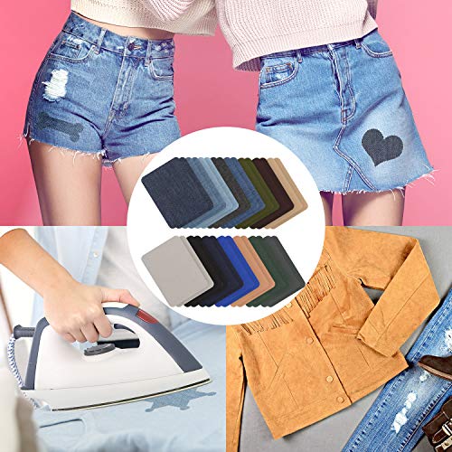 Tatuo 30 Pcs Iron on Patches for Clothing Jean Repair,Classic Colors - color: Classic Colors