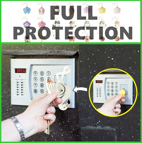 Leather Keychain holder Protective Case Compatible with Apple AirTag - color: White Flamingo