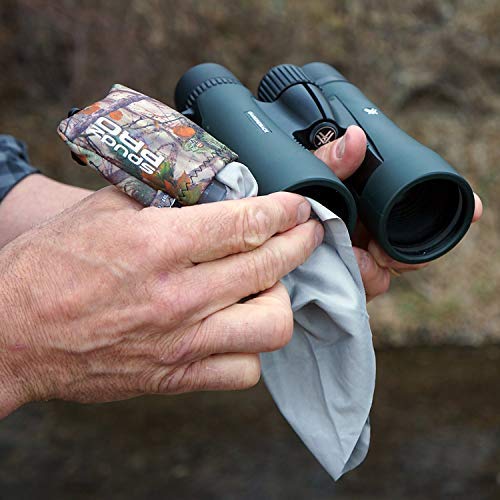 SPUDZ Pro | 10" x 10" Microfiber Cloth Screen & Lens Cleaner w/ 4ml Bottle | - color: Black w/ Bottle of FogzOFF