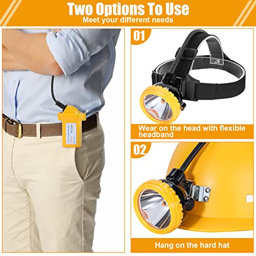 High Lumens Rechargeable LED Mining Headlamp – Super Bright Waterproof Hard Hat Cap Lamp, Explosion-Proof Underground Headlight for Coal Mine, Tunnel, Oil Field, Construction, Outdoor Work - size: KL4M(A).P