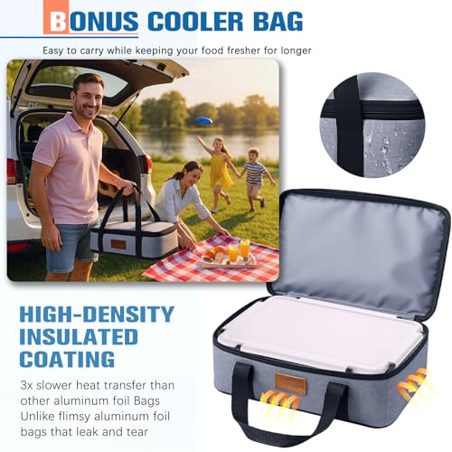 Chilled Portable Snackle Box Container with Ice Pack, Beach Essentials for Summer, Divided Serving Tray with Insulated Bag for 8+ Hrs Cooling, Snack Containers for Road Trip Charcuterie Snack Picnic - color: Orchid