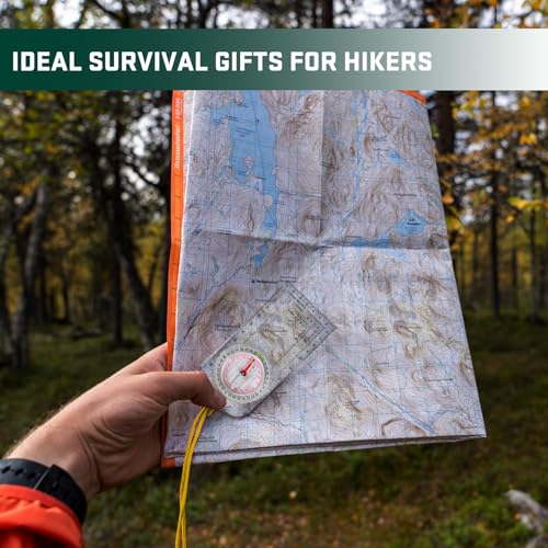 Multifunctional Military Sighting Navigation Compass with Inclinometer | Impact Resistant & Waterproof Compass for Hiking, Camping - color: EK40-3
