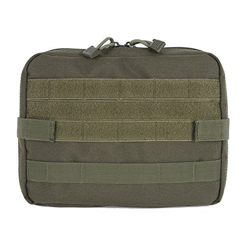 WYNEX Tactical Admin Molle Pouch, Medical EDC EMT Utility Bag Shell Design Attachment Pouches 1000D Nylon Hiking Belt Bags - color: Army Green