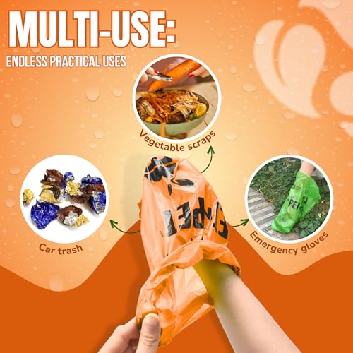 Pet N Pet Poop Bags for Dogs, 1080 Count, Plant Based, Unscented, Orange - color: Orange - Unscented