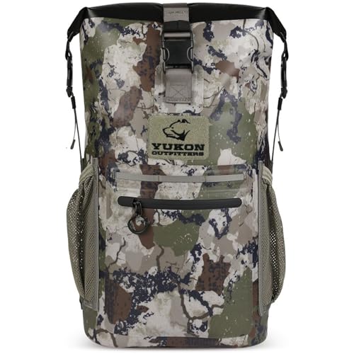 Yukon Outfitters Castor Waterproof Backpack | Roll-Top Dry Bag w/Padded Straps |Durable 25.5L Pack for Hiking & Outdoor Gear - color: Xk7