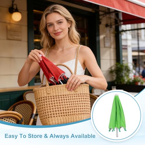 Phone Umbrella - Adjustable Cell Phone Umbrella Sun Shade with Stable Clip Universal Mini Cellphone Shade Cover for Beach/Pool/Outdoor, Green - color: Green