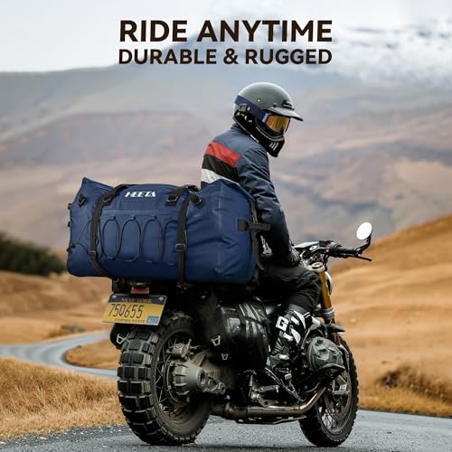 HEETA Waterproof Duffel Bag Travel Motorcycle Dry Bag Backpack 60L/80L/110L - color: Dark Blue, size: 80L